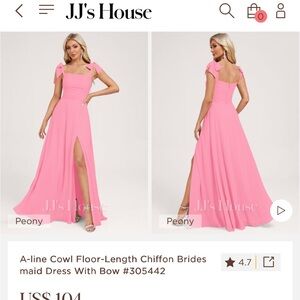 JJs House Peony Maxi Dress with Bow